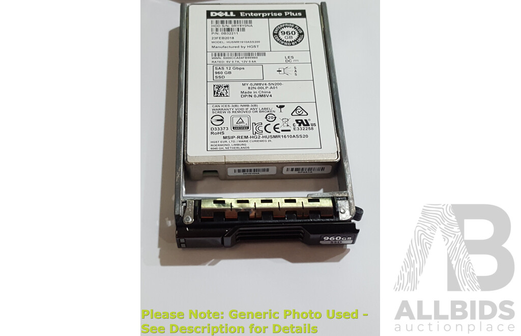 Dell (HUSMR1610ASS200) Enterprise Plus 960GB SAS 12Gbps 2.5-Inch Solid State Drive