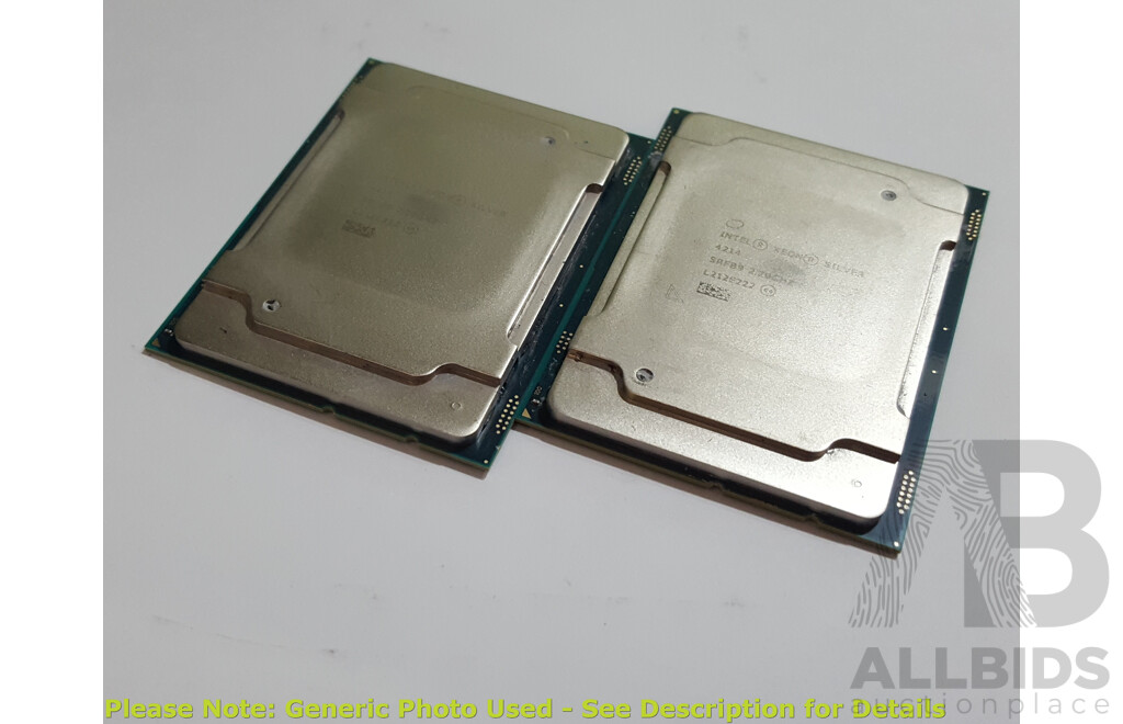 Intel Xeon SILVER (4214) 2.20GHz-3.20GHz 12-Core Server CPU - Lot of Two