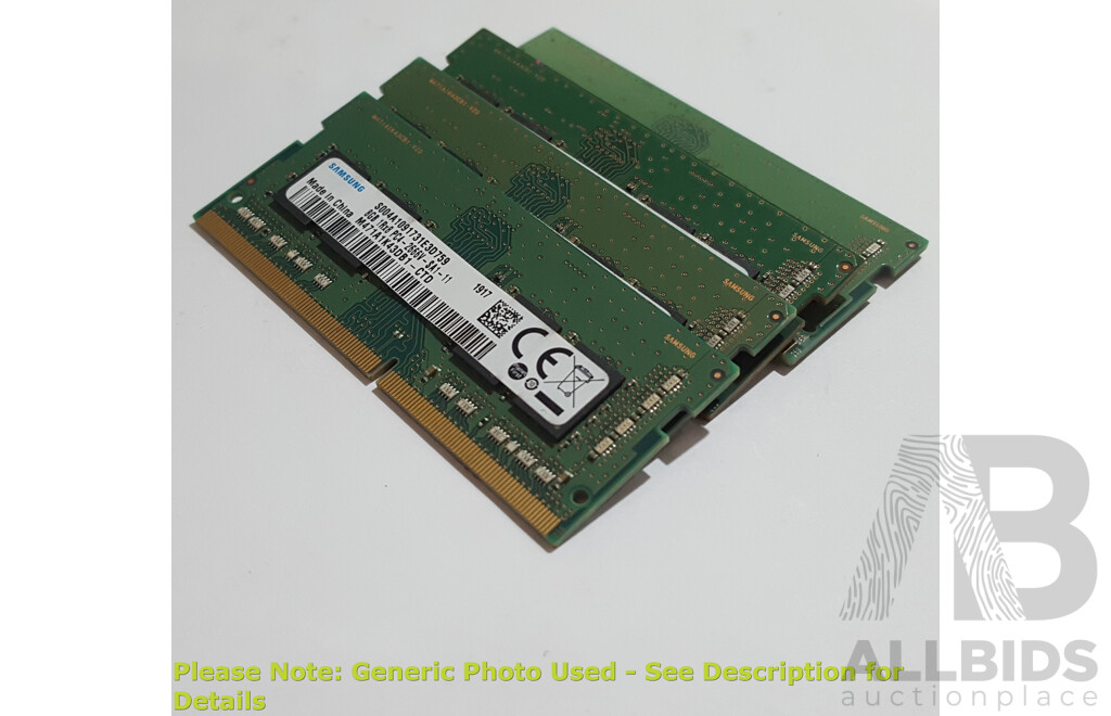 Samsung 8GB DDR4 2666V Laptop RAM - Lot of Four