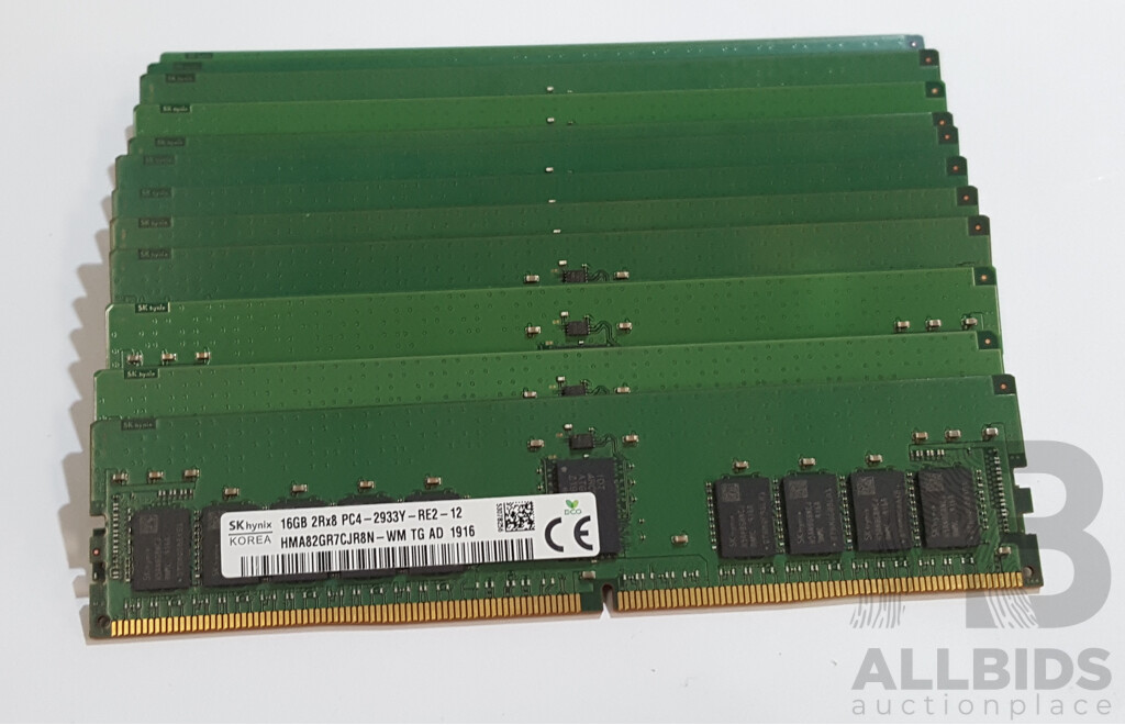 SK Hynix 16GB ECC DDR4 2933Y RDIMM RAM - Lot of 12