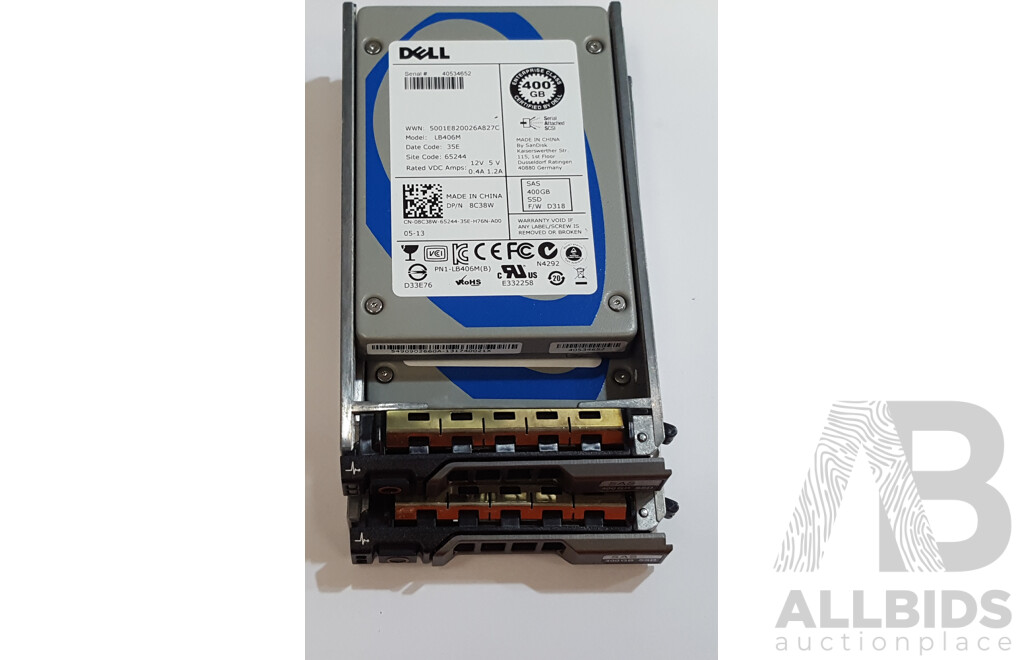Dell (LB406M) 400GB SAS 6Gbps 2.5-Inch Solid State Drive - Lot of Two