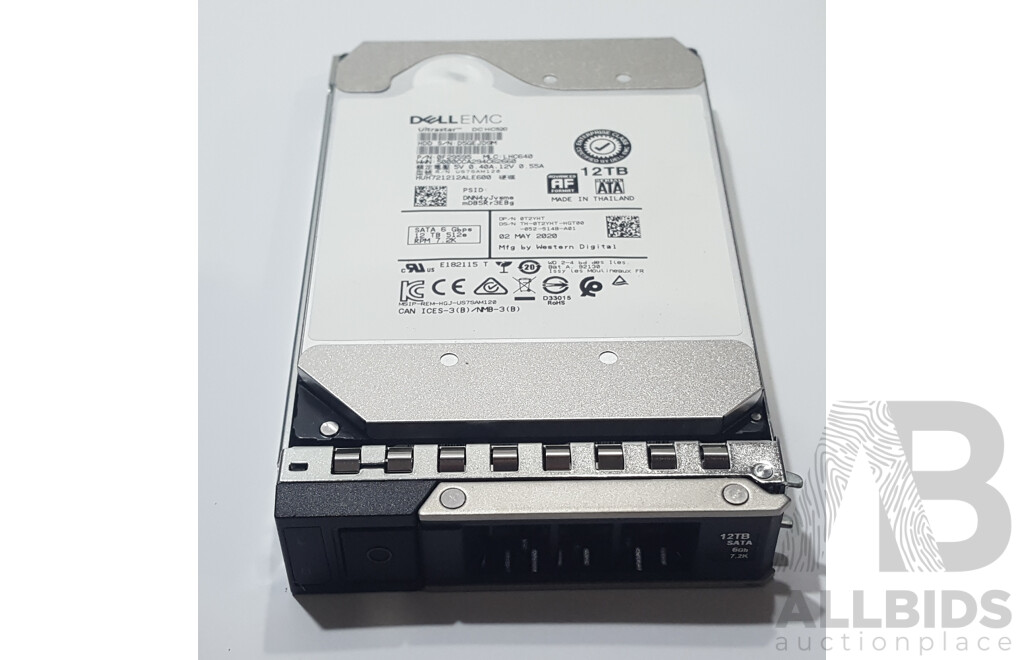 Dell EMC (HUH721212ALE600) UltraStar DC HC520 12TB SATA 6Gbps 7.2K 3.5-Inch Hard Drive