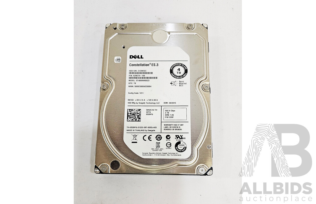 Dell 4TB SAS 7.2K 3.5-Inch Hard Drive - Lot of Two
