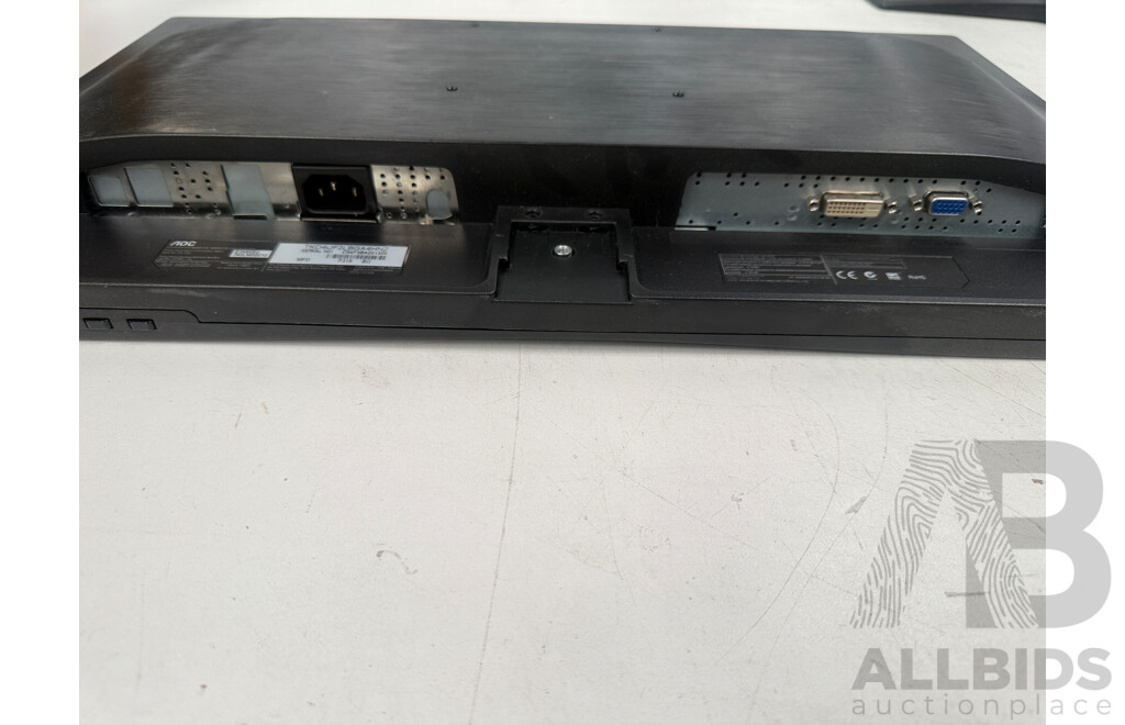 2x AOC 24 Inch E2460SD LCD Monitor + Sonder Dual Arm Monitor Stand