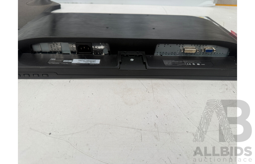 2x AOC 24 Inch E2460SD LCD Monitor + Sonder Dual Arm Monitor Stand