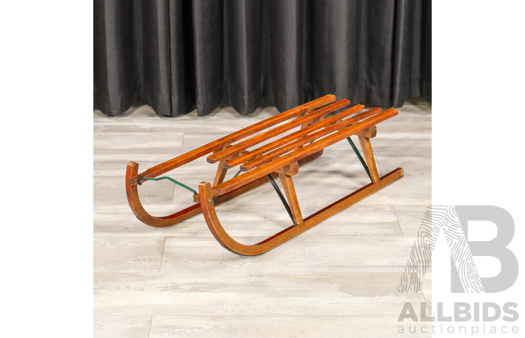 Vintage European Timber Toboggan
