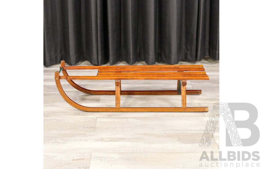 Vintage European Timber Toboggan