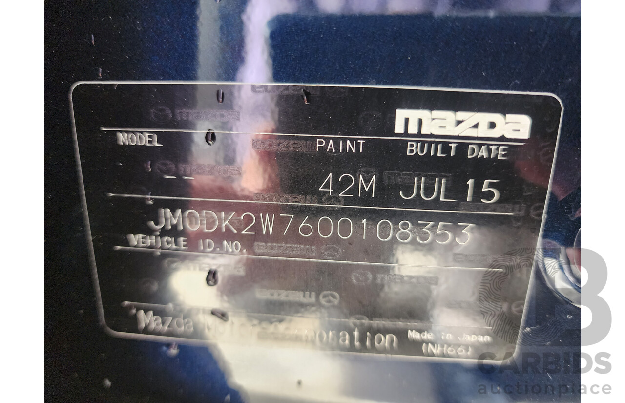 8/2015 Mazda CX-3 S-Touring DK Safety Pack 4d Wagon Deep Crystal Blue 2.0L