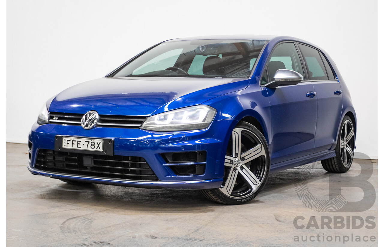 5/2014 Volkswagen Golf R Mk7 (AWD) AU MY14 5d Hatchback Lapiz Blue Metallic Turbo 2.0L