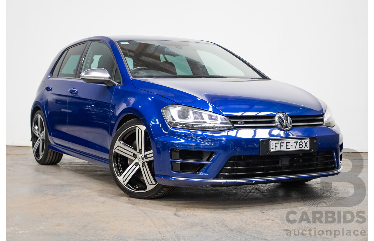 5/2014 Volkswagen Golf R Mk7 (AWD) AU MY14 5d Hatchback Lapiz Blue Metallic Turbo 2.0L