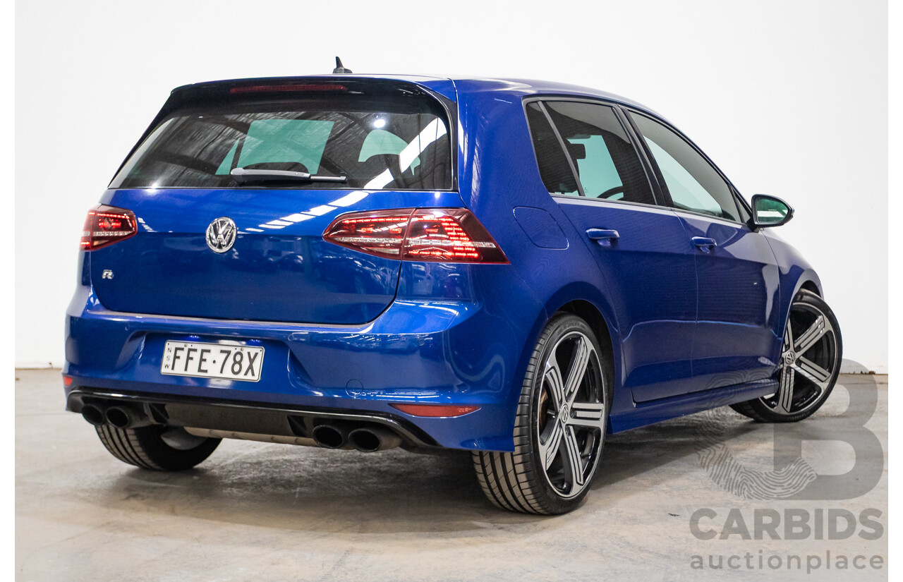 5/2014 Volkswagen Golf R Mk7 (AWD) AU MY14 5d Hatchback Lapiz Blue Metallic Turbo 2.0L