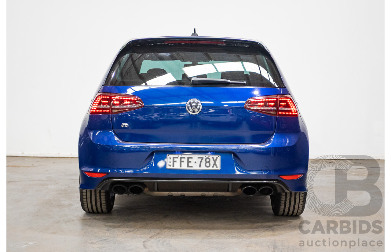 5/2014 Volkswagen Golf R Mk7 (AWD) AU MY14 5d Hatchback Lapiz Blue Metallic Turbo 2.0L