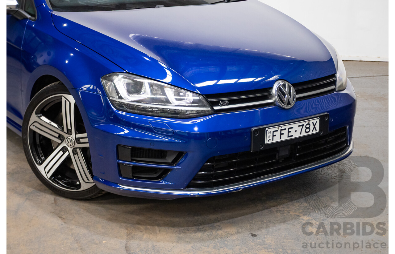 5/2014 Volkswagen Golf R Mk7 (AWD) AU MY14 5d Hatchback Lapiz Blue Metallic Turbo 2.0L