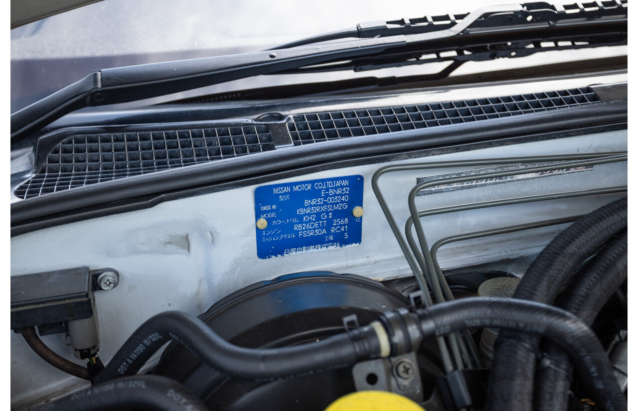 11/1989 Nissan Skyline R32 GT-R Series 1 (AWD) BNR32 2d Coupe Silver Single Turbo 2.8L - Modified 493kw