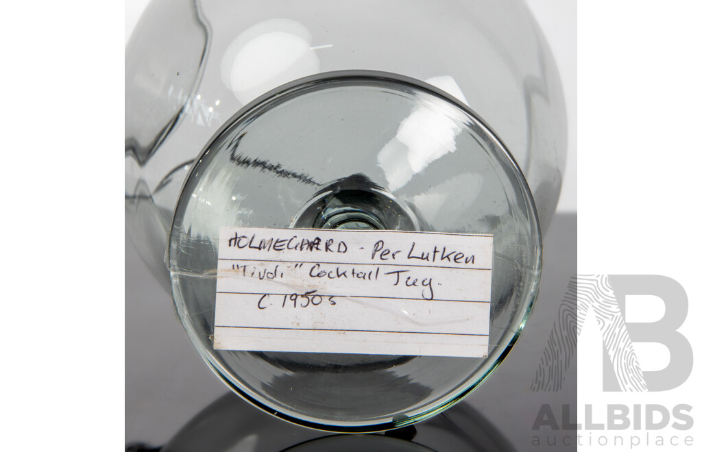 'Tivoli' Hand-Blown Glass Jug/pitcher Attributed to per Lütken for Holmegaard