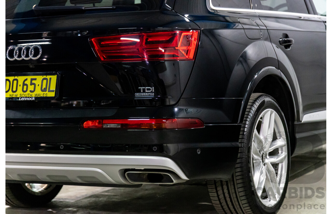 11/2016 Audi Q7 3.0 TDI Quattro (200kW AWD) 4M MY17 4d Wagon Night Black Turbo Diesel 3.0L