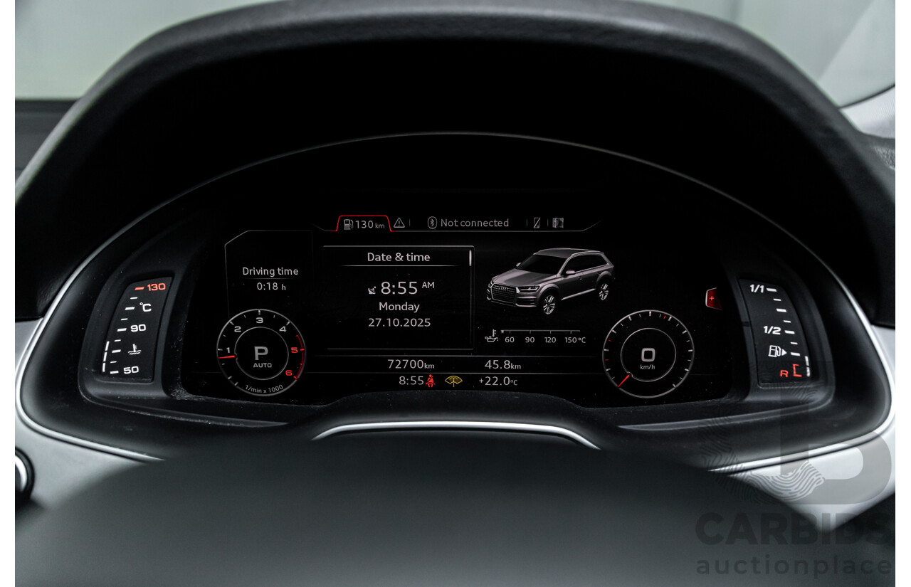 11/2016 Audi Q7 3.0 TDI Quattro (200kW AWD) 4M MY17 4d Wagon Night Black Turbo Diesel 3.0L