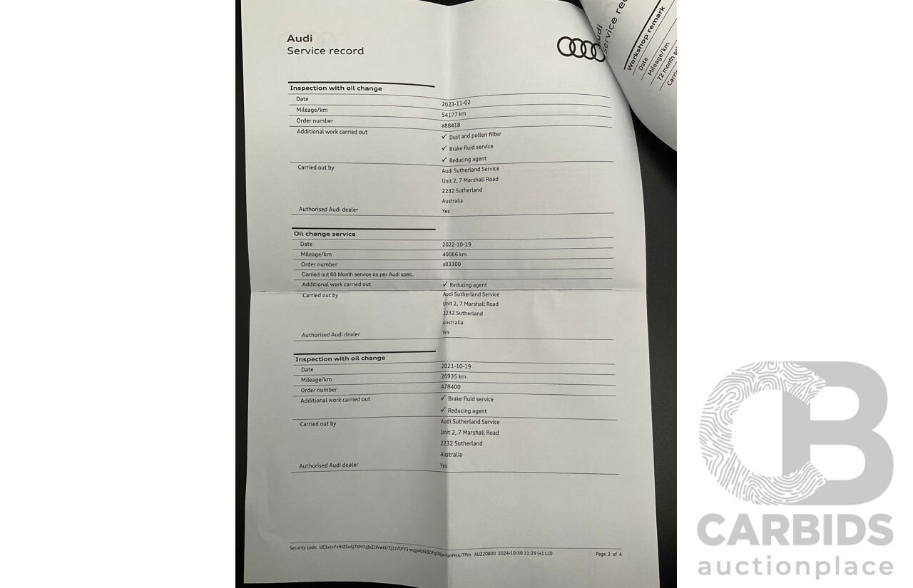 11/2016 Audi Q7 3.0 TDI Quattro (200kW AWD) 4M MY17 4d Wagon Night Black Turbo Diesel 3.0L