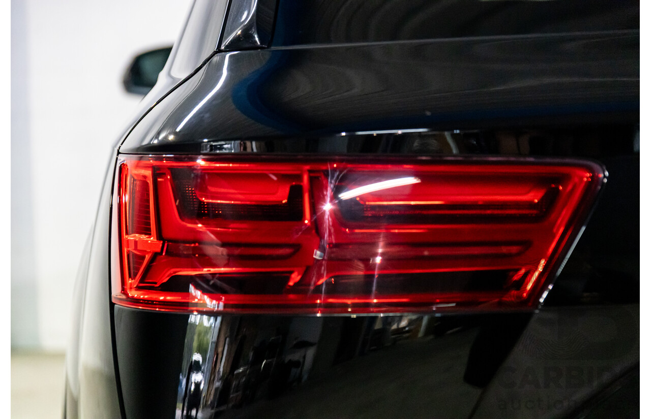 11/2016 Audi Q7 3.0 TDI Quattro (200kW AWD) 4M MY17 4d Wagon Night Black Turbo Diesel 3.0L