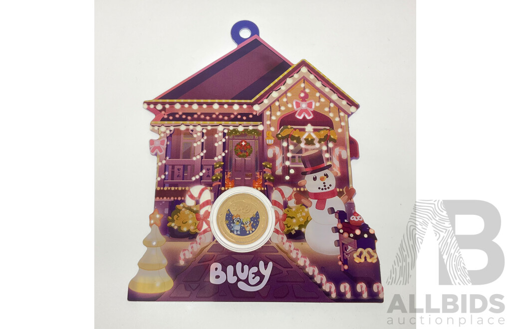 Australian RAM 2025 UNC Commemorative One Dollar Coin, Christmas Bluey Buck