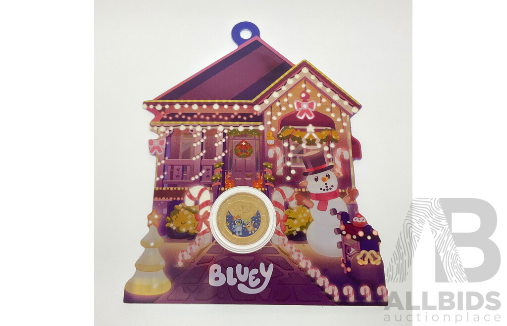 Australian RAM 2025 KCIII UNC Commemorative One Dollar Coin, Christmas Bluey Buck