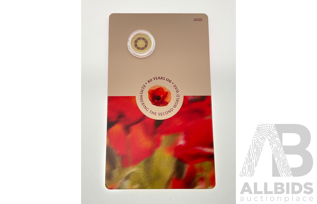 Australian RAM 2025 Commemorative Two Dollar Coin, 80 Years On, Remembering the Second World War, C Mint Mark