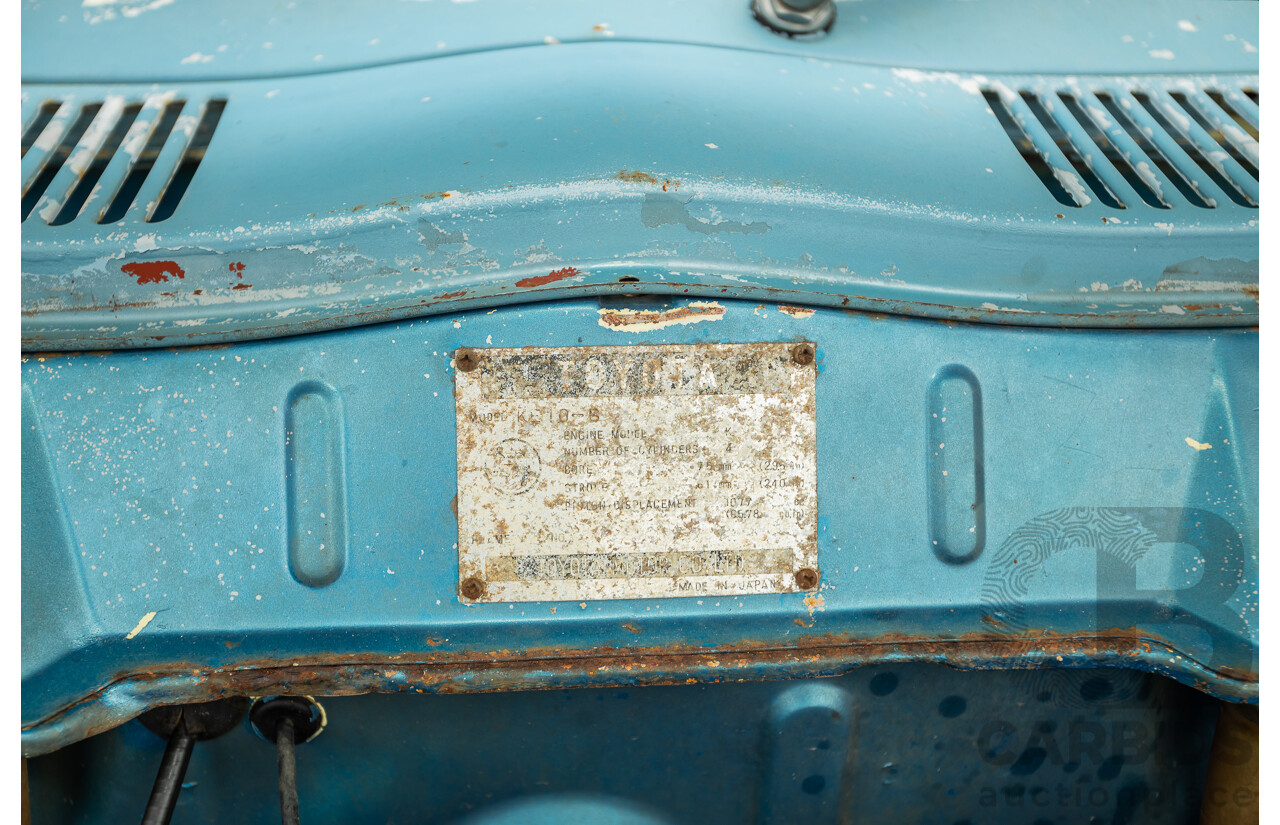 10/1969 Toyota Corolla KE10 2d Sedan Blue 1.1L