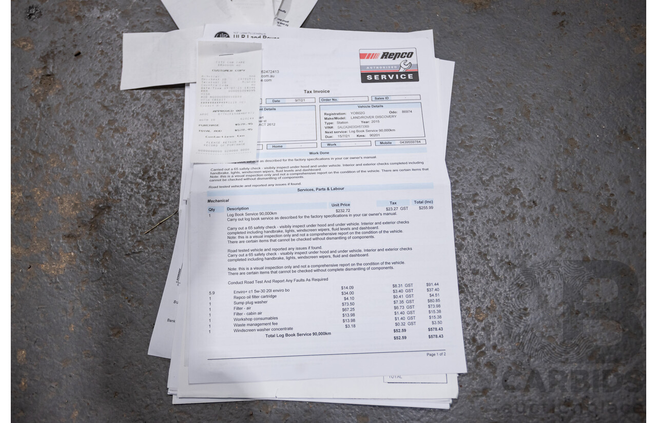 12/2015 Land Rover Discovery Sport SD4 HSE (AWD) LC 4D Wagon Indus Silver Turbo Diesel 2.2L - 7 Seats