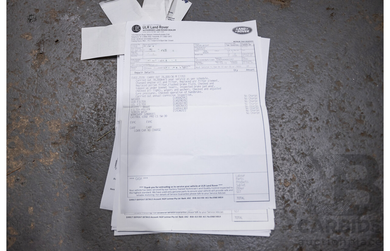 12/2015 Land Rover Discovery Sport SD4 HSE (AWD) LC 4D Wagon Indus Silver Turbo Diesel 2.2L - 7 Seats