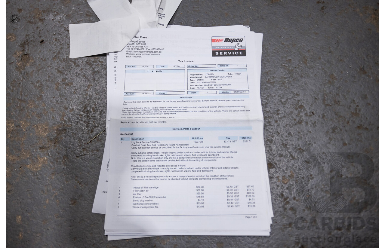 12/2015 Land Rover Discovery Sport SD4 HSE (AWD) LC 4D Wagon Indus Silver Turbo Diesel 2.2L - 7 Seats