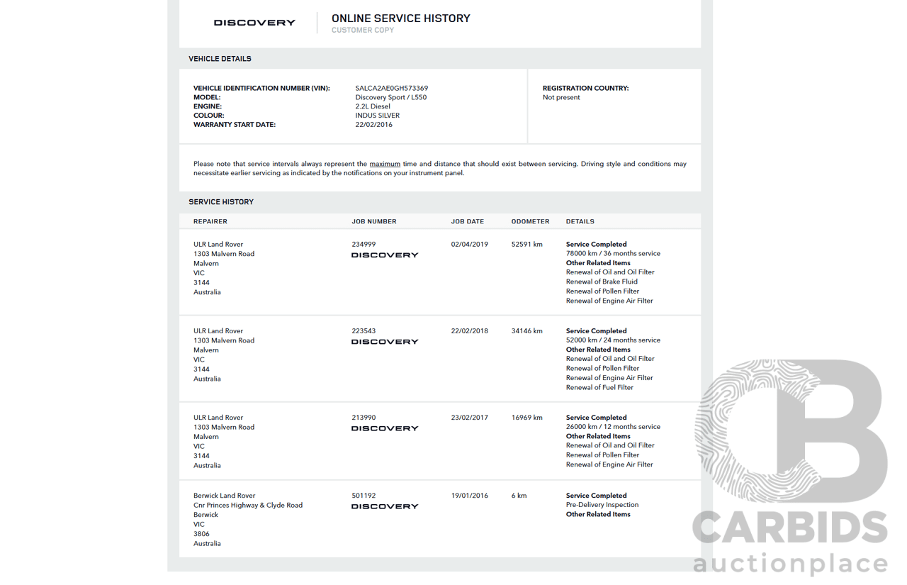 12/2015 Land Rover Discovery Sport SD4 HSE (AWD) LC 4D Wagon Indus Silver Turbo Diesel 2.2L - 7 Seats
