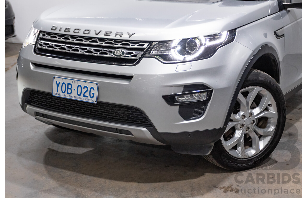 12/2015 Land Rover Discovery Sport SD4 HSE (AWD) LC 4D Wagon Indus Silver Turbo Diesel 2.2L - 7 Seats