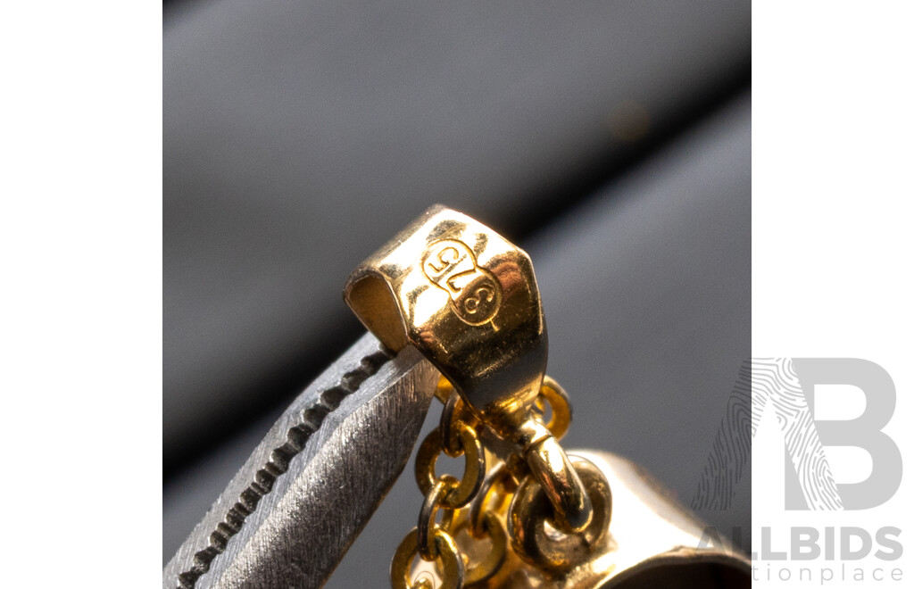 9ct Opal Triplet Pendant, 18mm Long, 0.91 Grams