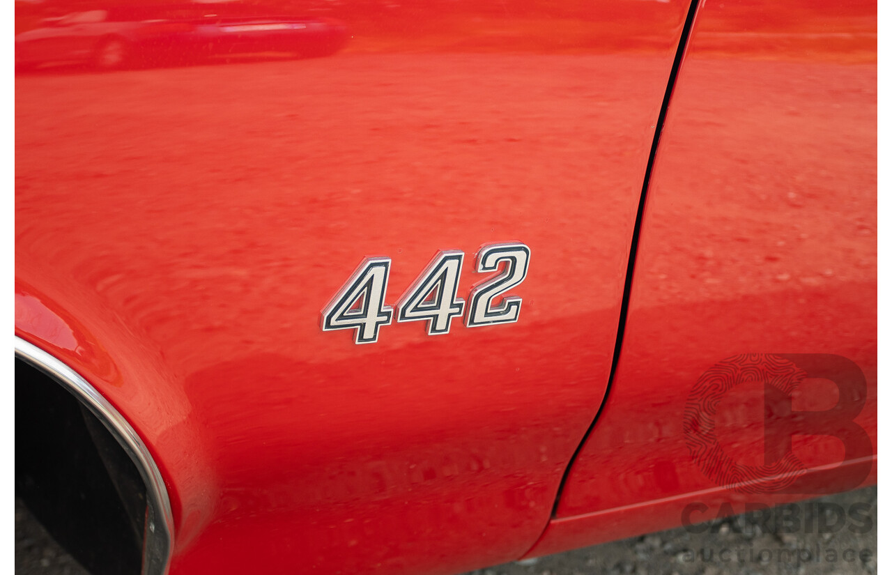 01/1970 Oldsmobile 442 (Cutlass) 2d Convertible Matador Red / White Roof 455ci Rocket V8 7.3L