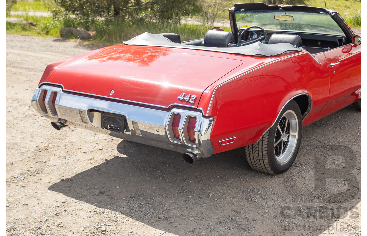01/1970 Oldsmobile 442 (Cutlass) 2d Convertible Matador Red / White Roof 455ci Rocket V8 7.3L