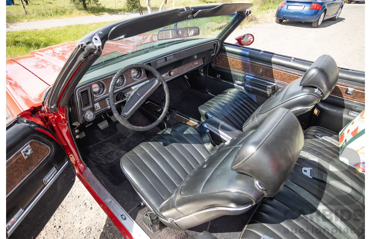 01/1970 Oldsmobile 442 (Cutlass) 2d Convertible Matador Red / White Roof 455ci Rocket V8 7.3L