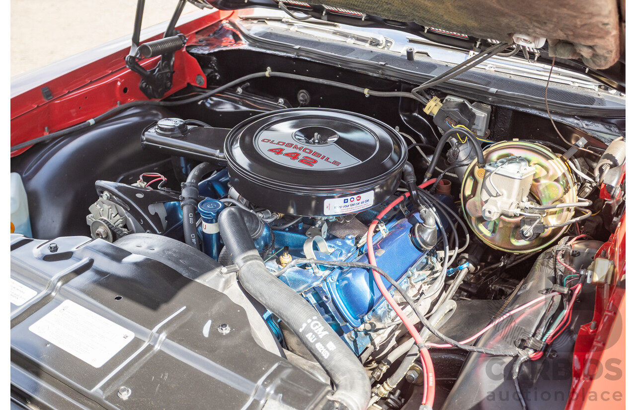 01/1970 Oldsmobile 442 (Cutlass) 2d Convertible Matador Red / White Roof 455ci Rocket V8 7.3L