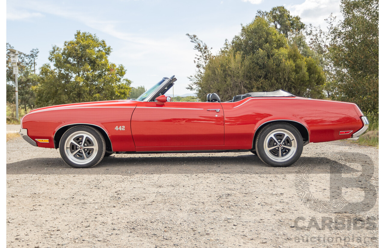 01/1970 Oldsmobile 442 (Cutlass) 2d Convertible Matador Red / White Roof 455ci Rocket V8 7.3L