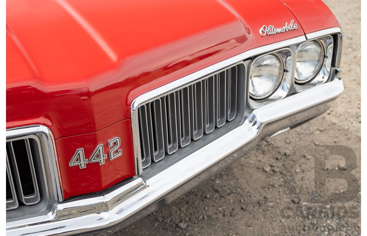 01/1970 Oldsmobile 442 (Cutlass) 2d Convertible Matador Red / White Roof 455ci Rocket V8 7.3L