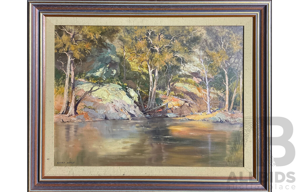 Framed Kasey Sealey, the Trout’s Haunt, Sofala , Oil on Masonit