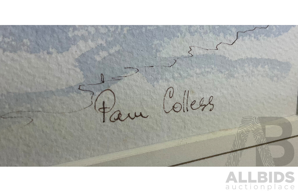 Framed Pam Colless, Old Cottage 1812,Evans Plains, Watercolour