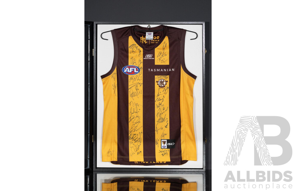 Framed AFL Hawthorn FC Signed Jersey
