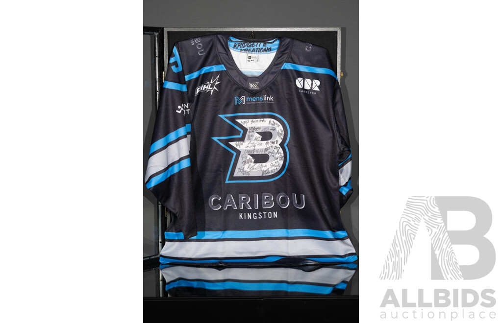 Ice Hockey - CBR Brave Menslink Specialty Jersey 2023 signed by whole team