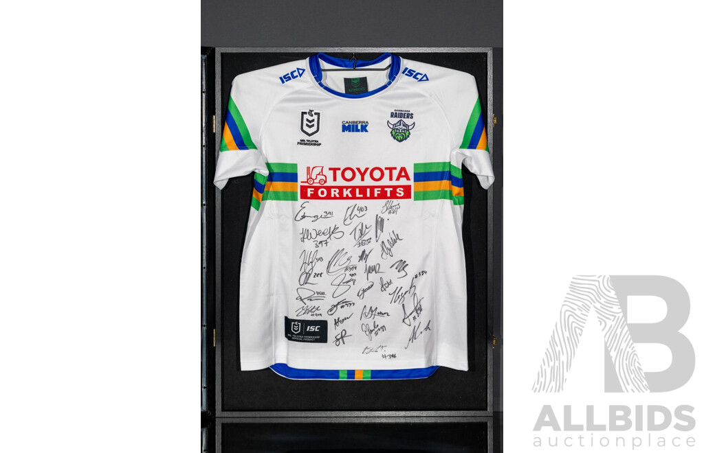 Framed NRL Canberra Raiders 2025 Signed Jersey