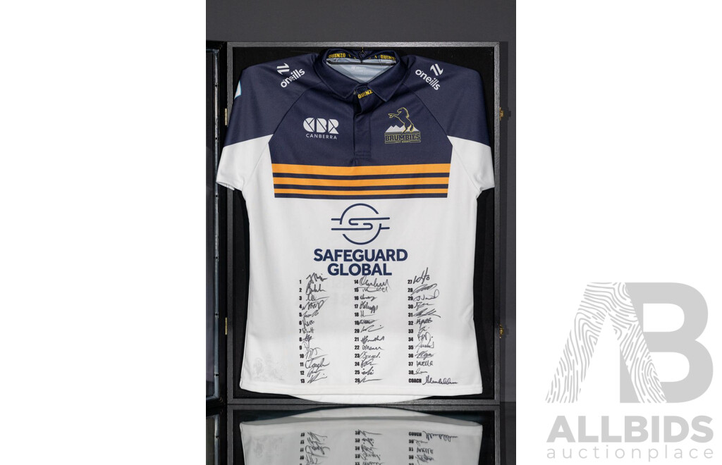 Rugby Union - Framed ACT Brumbies 2025 Signed Jersey