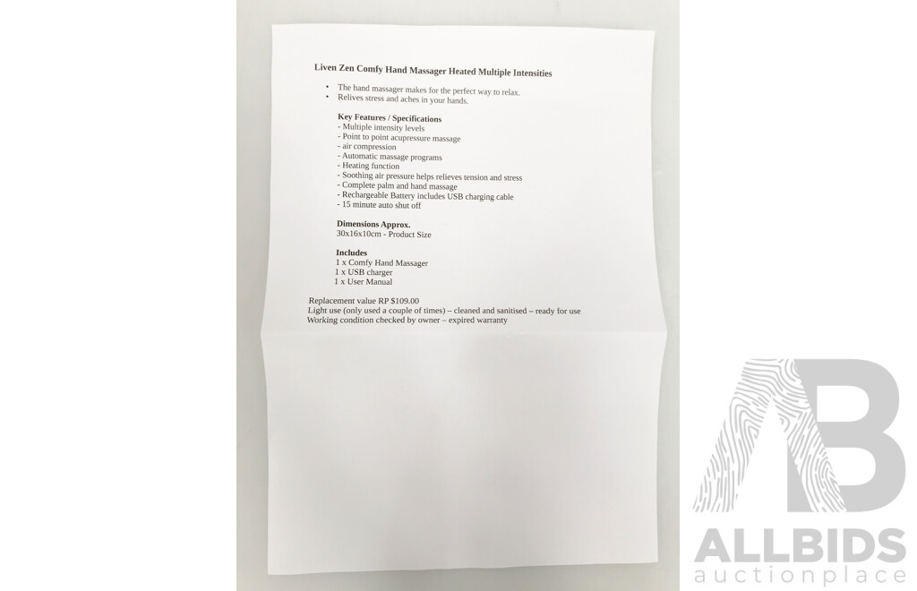 Assorted Massage Products - Hand Massager, Shiatsu Neck & Shoulder Massager, and Massage Pillow - Lot of 3