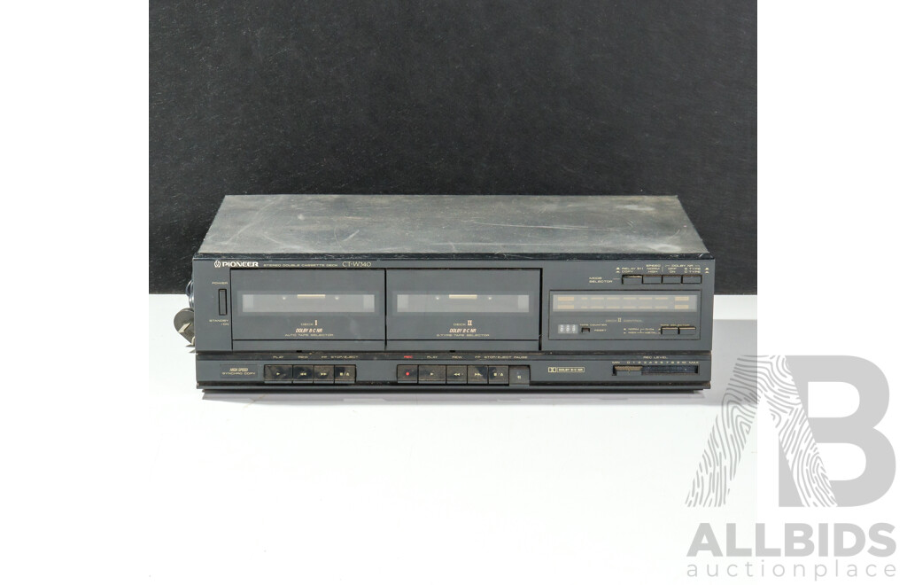 Pioneer CTW-340 Dual Cassette Deck Player and Recorder