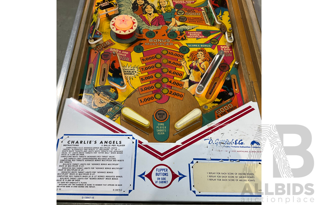Charlie's Angels by Gottlieb Pinball Machine
