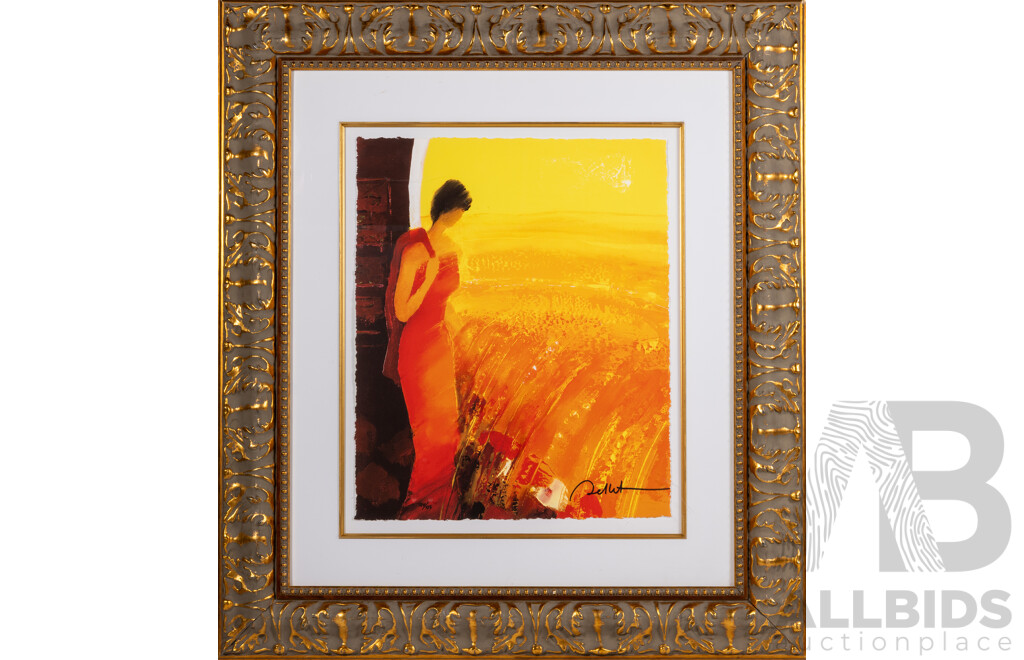 Emile Bellet, (20th Century, French, 1941-), Dan L'or Des Bles [In the Gold of the Wheat], Lovely Signed & Editioned Giclee on Paper, 78 x 69 cm (frame)