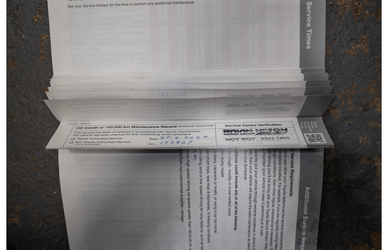 08/2018 Toyota Camry Ascent ASV70R 4D Sedan Blue Crush Metallic 2.5L